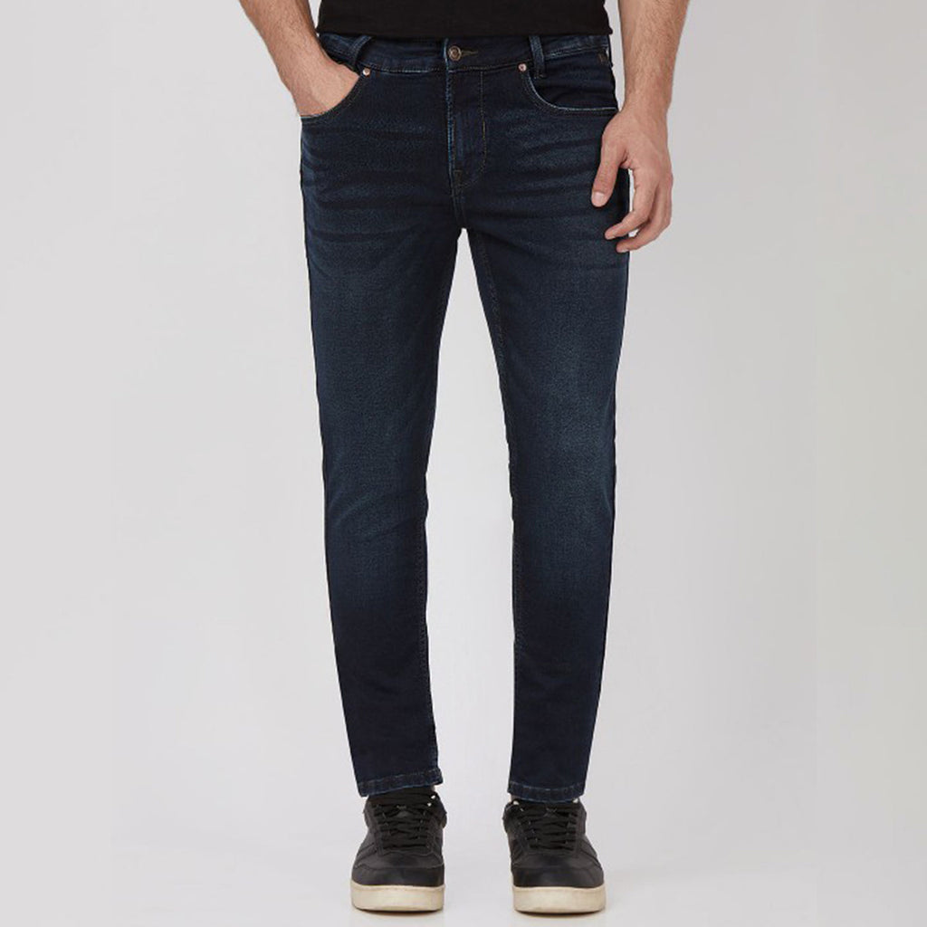 High Rise Straight Fit Men’s Jeans Blue Soft Touch