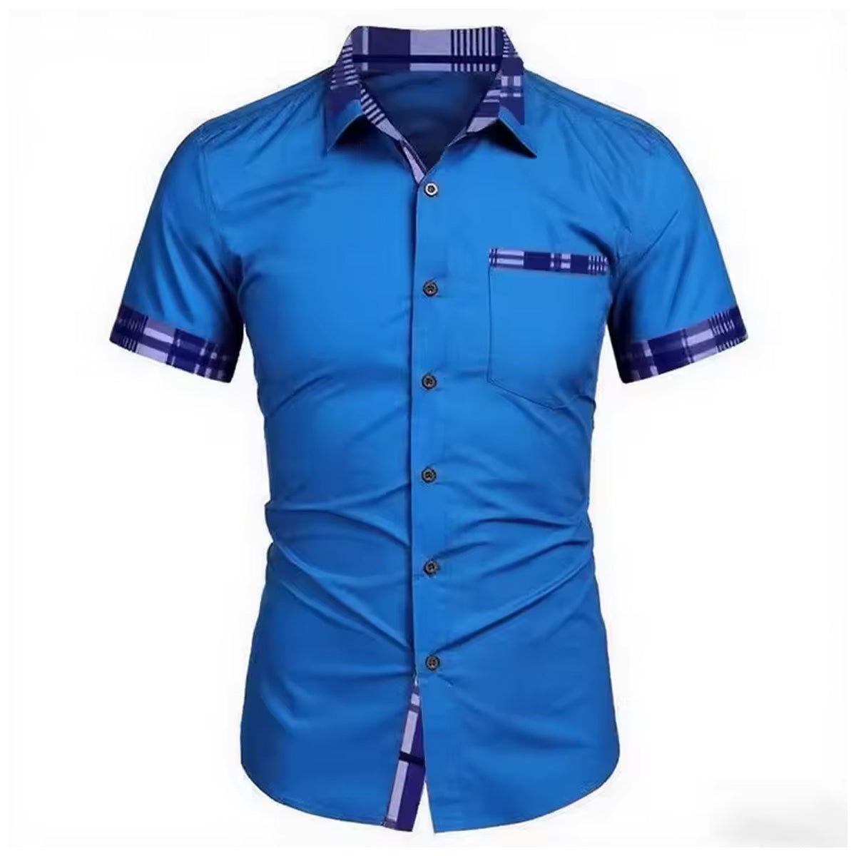 Men’s Short Sleeve Casual Shirt Breathable Cotton Lightweight Summer Style