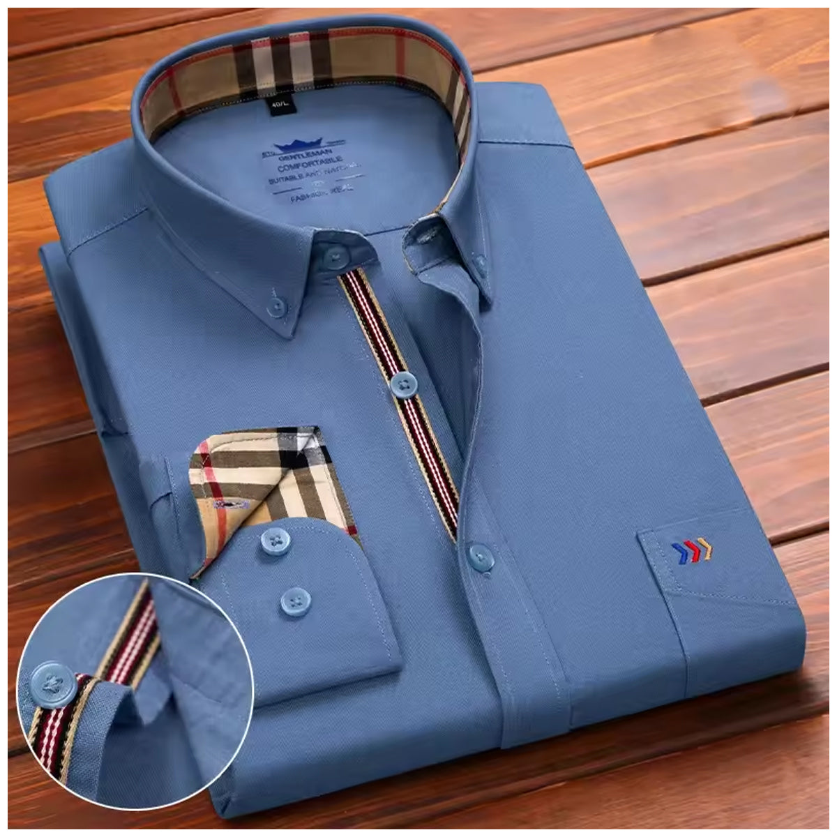 Men's Office Trendy Cotton Check Shirt Slim Fit