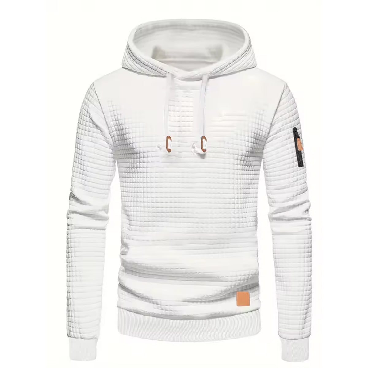 Men’s Solid Color Cotton Hoodie Sweatshirt Soft Pullover