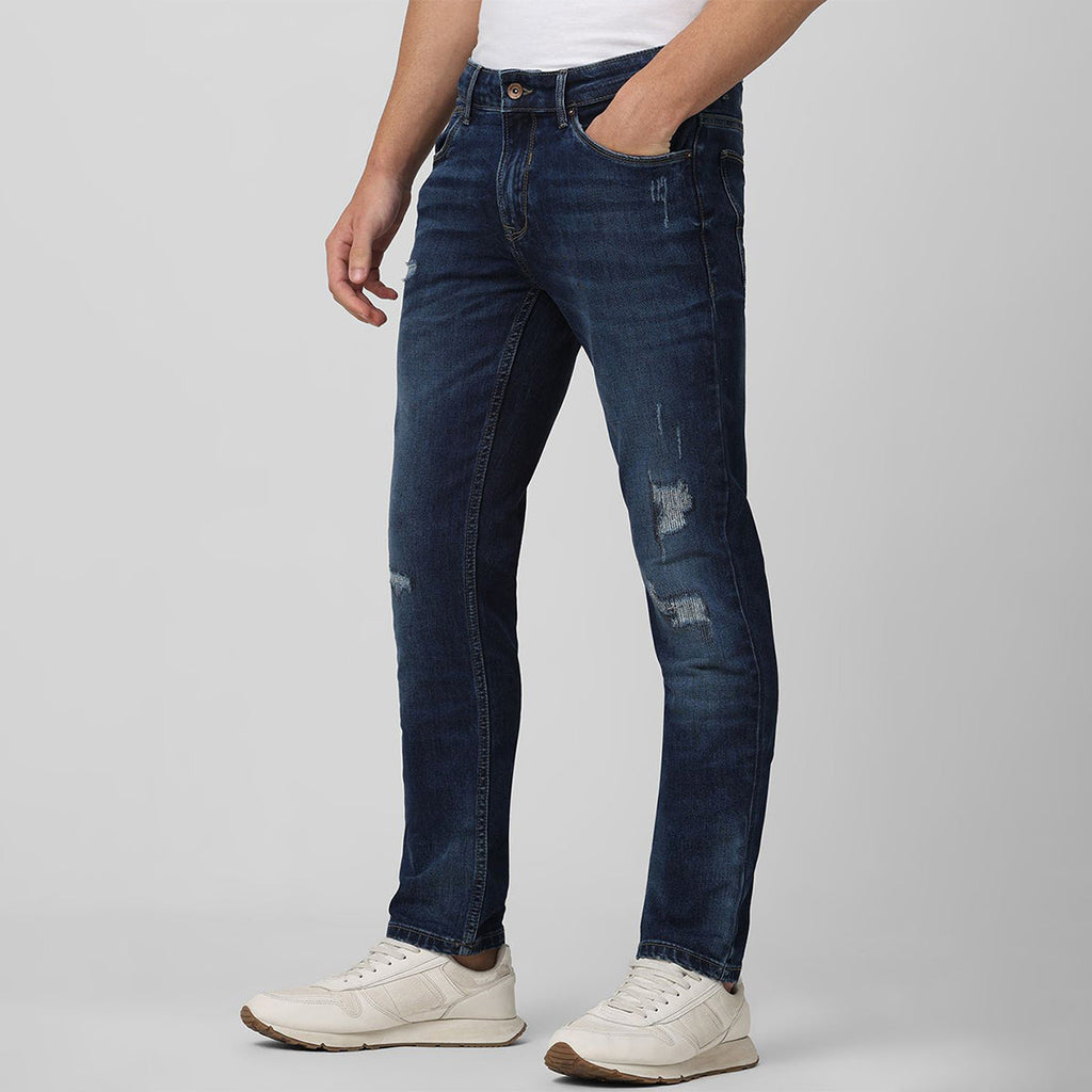 Men Mid Rise Slim Fit Washed Jeans Stretchable