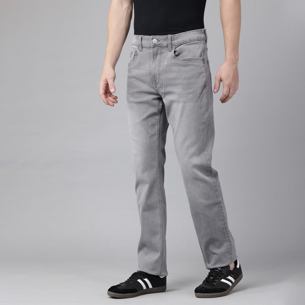 Men’s Skinny Fit Jeans Faded Grey Stretch Denim