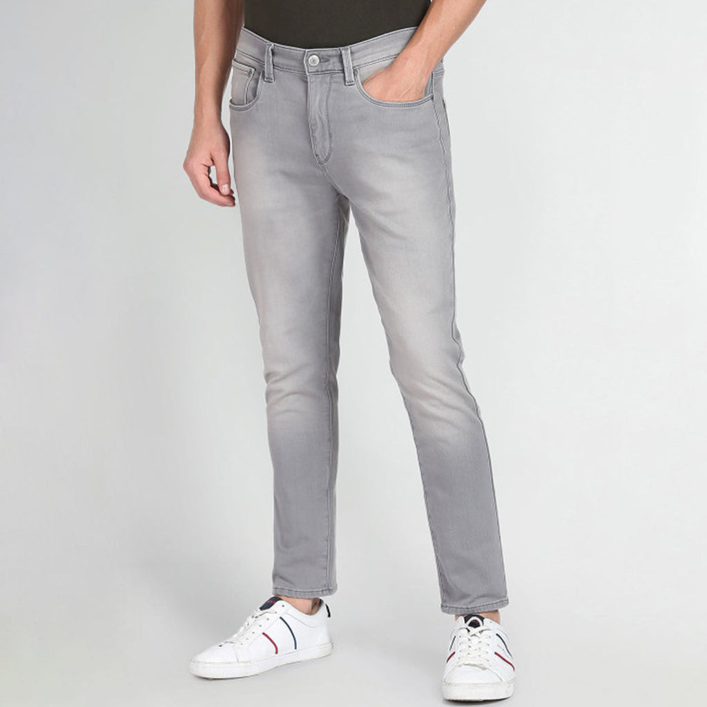 Men’s Classic Grey Jeans Mid Rise All Season