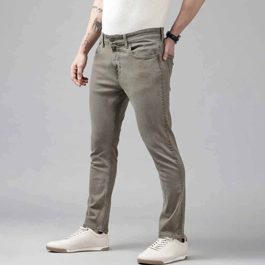 Men’s Jet Grey Jeans Skinny Fit Casual Style