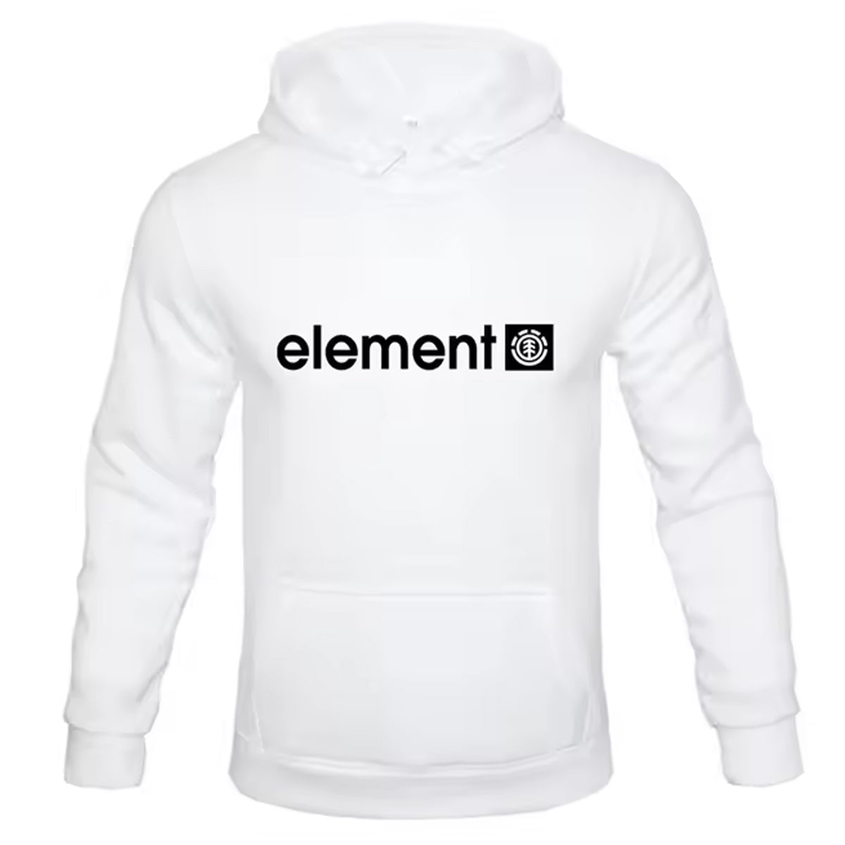 Men’s Solid Hooded Sweatshirt Drawstring Hood, Kangaroo Pocket, Regular Fit