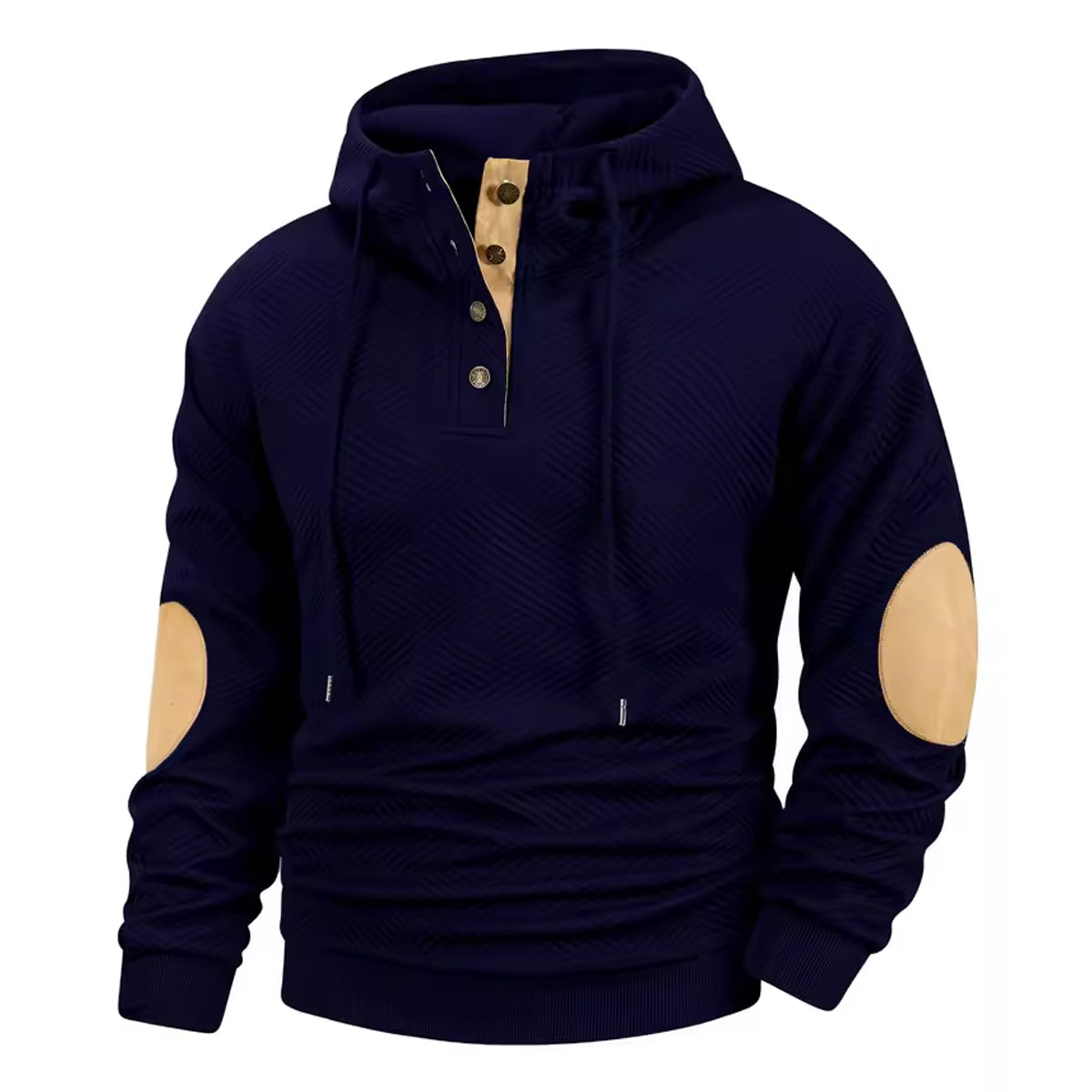 Men’s Winter Navy Hoodie Basic Style – Warm Thick Sweatshirt