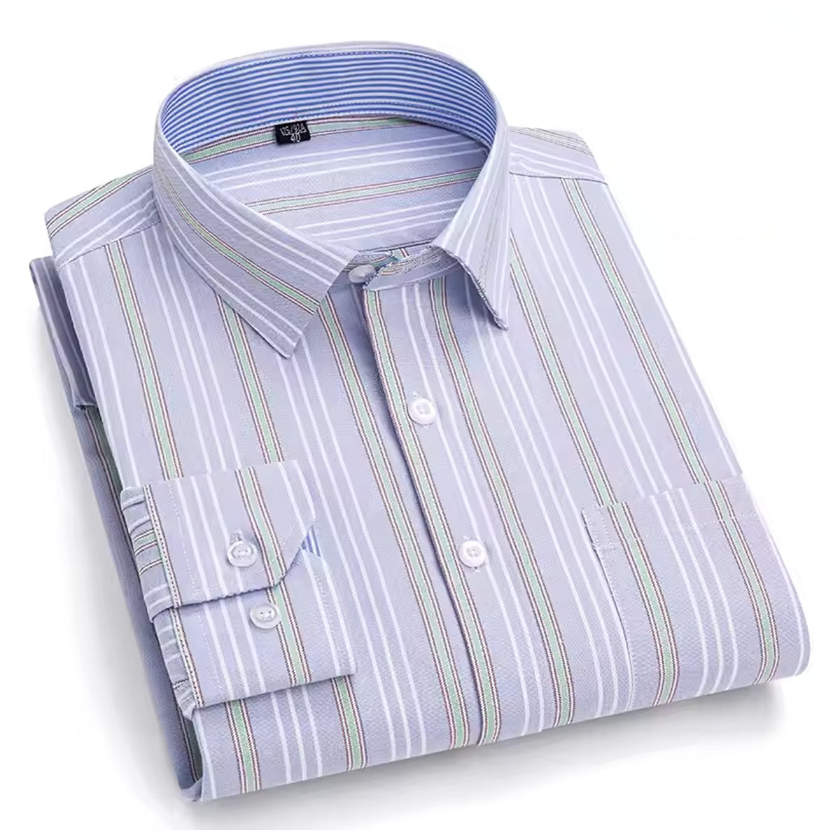 Men's Regular Fit Full Sleeve Striped Formal Shirt