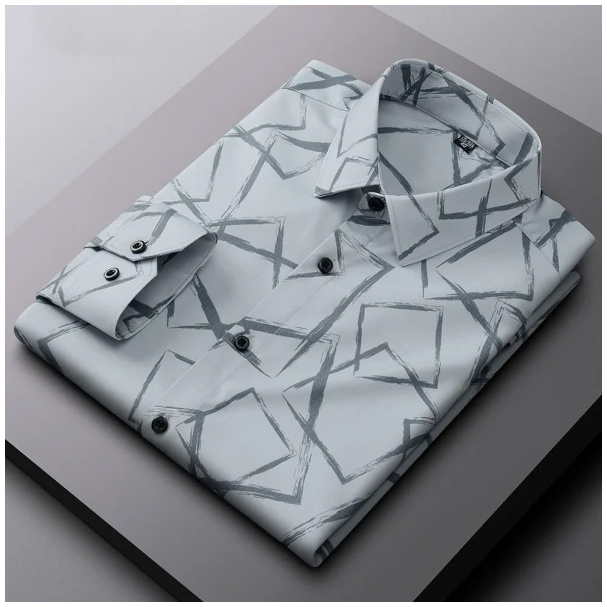 Men's Stylish Paisley Printed Full Sleeve Knitted Shirt