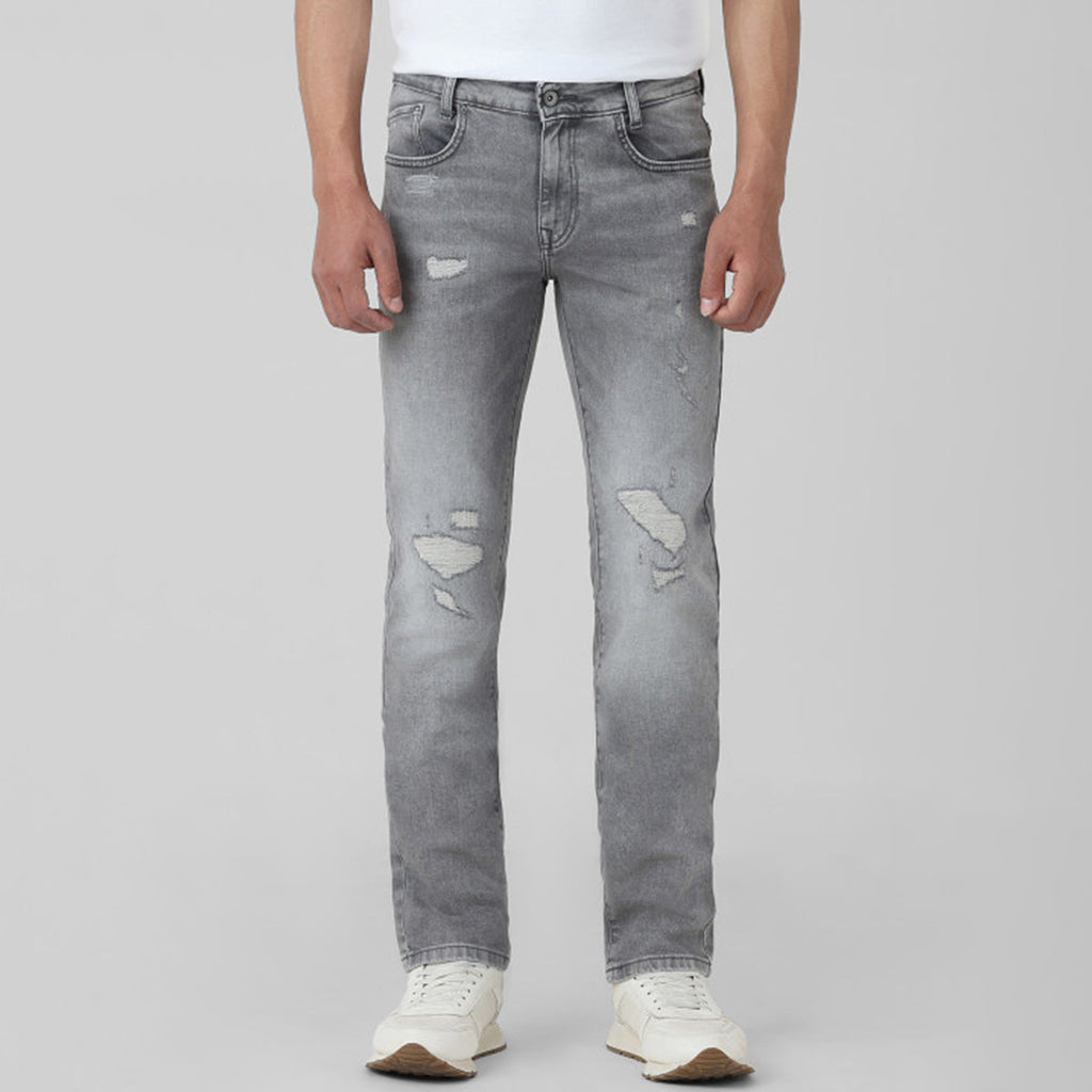 Skinny Fit Men's Jeans – Light Blue – Ankle Length