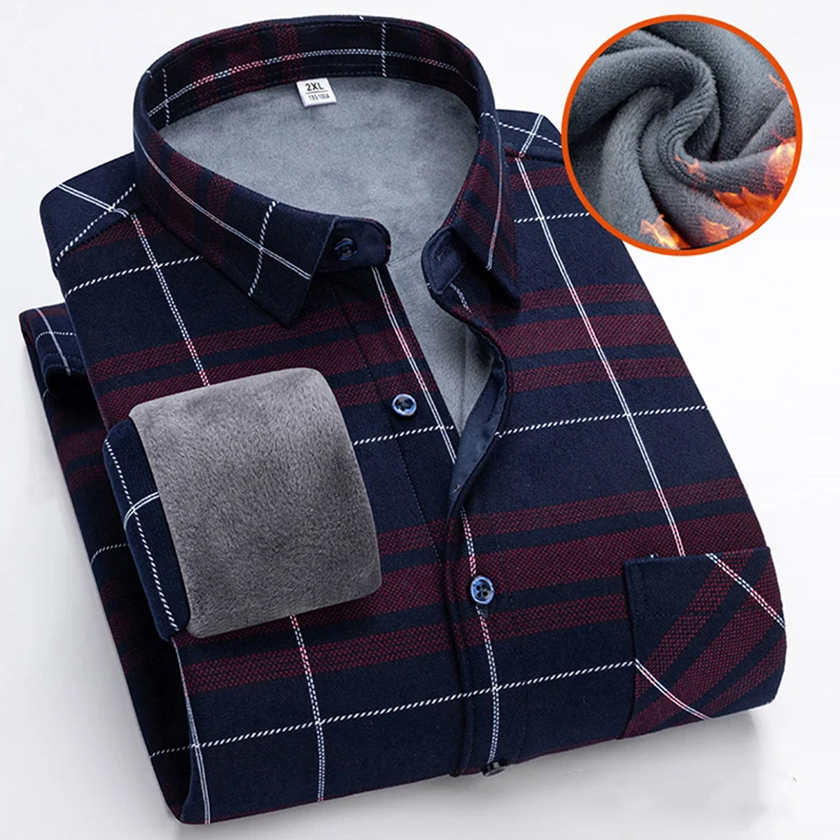 Men's Cotton Buffalo Check Slim Fit Casual Shirt