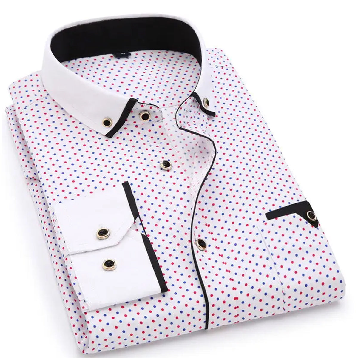 Men's Cotton Checkered Slim Fit Shirt with Pocket